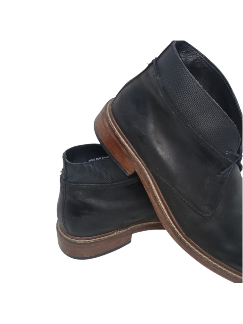 Cole Haan Men's Black Colton Chukka Lace-Up Leather Boots Style C20111 Size 9.5M